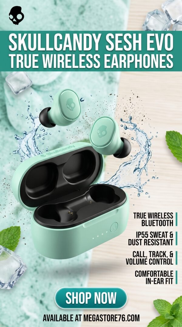 Gemini_Generated_Image_4yzyv64yzyv64yzy Skullcandy Sesh Evo True Wireless Earphones Bluetooth Earbuds - IP55 - Mint
