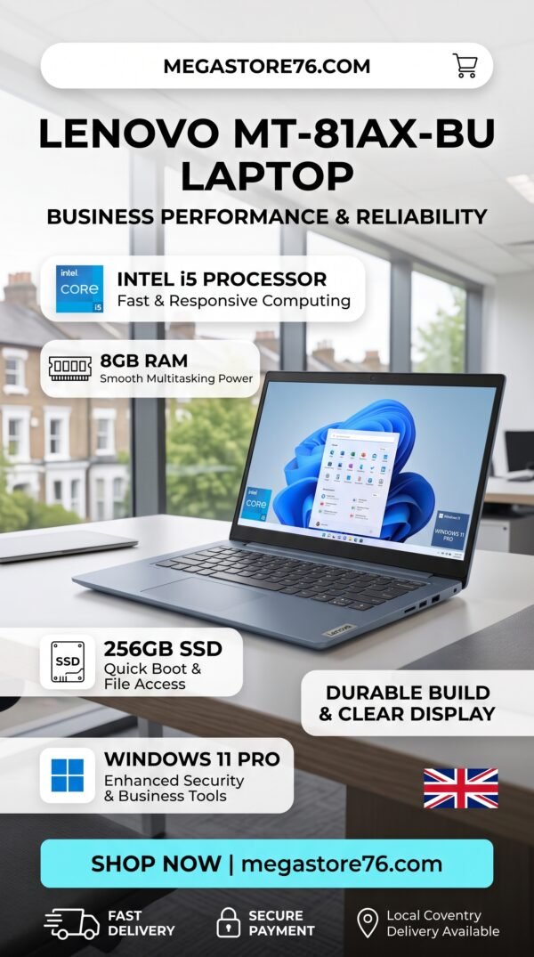 Lenovo MT 81AX BU Laptop Intel i5 8GB Ram 256GB SSD Win 11 Pro