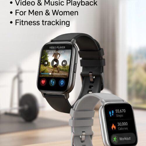 AMOLED Smart Watch Fitness Tracker Video Player 4GB Large Memory For Men Women