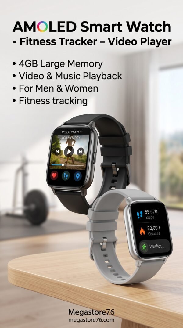Gemini_Generated_Image_92kbcs92kbcs92kb AMOLED Smart Watch Fitness Tracker Video Player 4GB Large Memory For Men Women