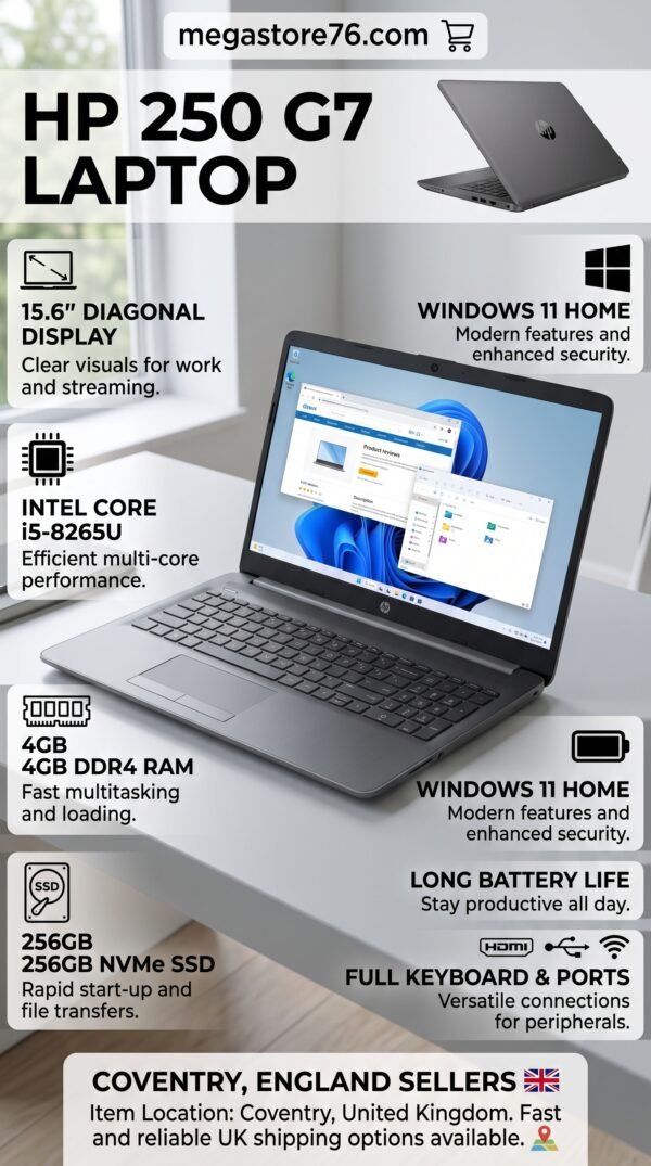 Gemini_Generated_Image_ar3ojfar3ojfar3o HP 250 G7 15.6 Laptop i5-8265U 4GB DDR4 256GB NVMe