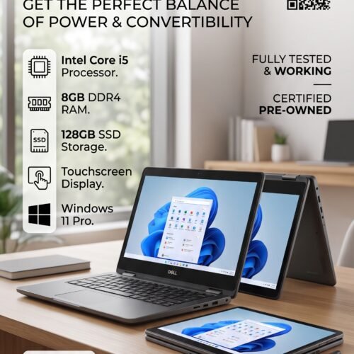 Dell Latitude 3390 2-in-1 i5 8GB RAM 128GB SSD Touchscreen Win 11 Pro (Used)