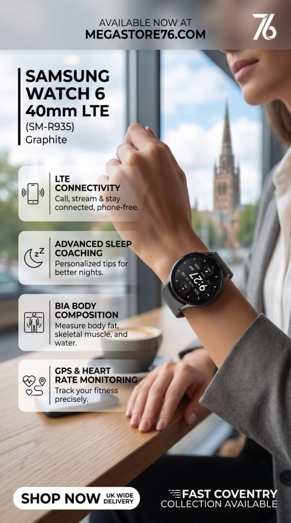 Samsung Galaxy Watch 6 40mm - LTE - SM-R935 - Smartwatch - Graphite