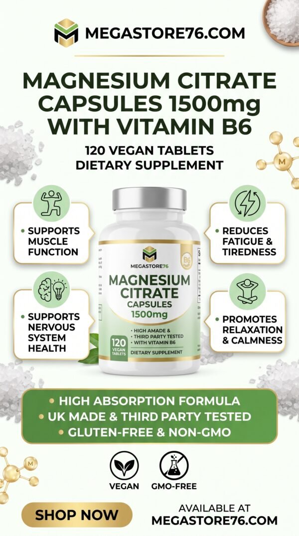 Gemini_Generated_Image_j1t66wj1t66wj1t6 Magnesium Citrate Capsules 1500mg with Vitamin B6 | 120 Vegan Tablets