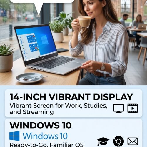 Acer 14in Lightweight Compact Laptop Windows 10 for Basic Everyday Use