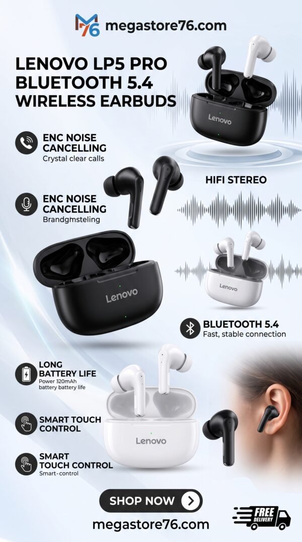 Gemini_Generated_Image_noaaz7noaaz7noaa Lenovo LP5 Pro Bluetooth 5.4 Wireless Earbuds ENC Noise Cancelling HiFi Stereo