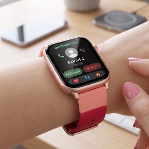 Smart Watch Men Women Answer/Make Calls 1.85'' Smartwatch Fitness Watch Pink Red