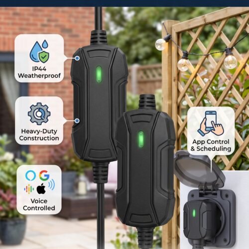 2 Smart Heavy Duty Outdoor Plug IP44 WiFi Plug Alexa Voice Control Google Apple
