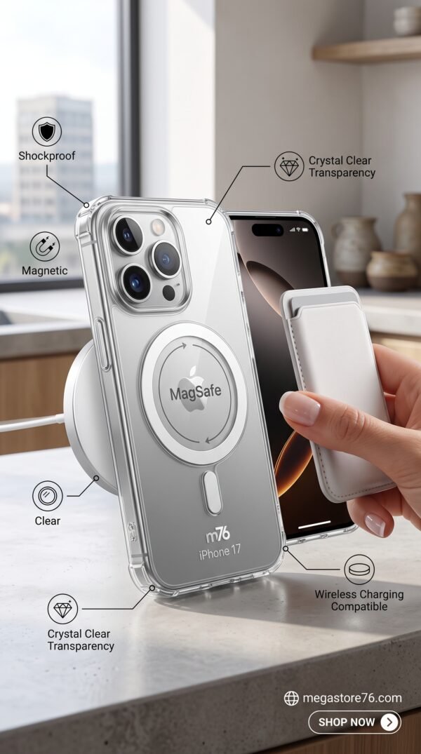 Gemini_Generated_Image_qw6dewqw6dewqw6d (1) Shockproof Magnetic MagSafe Case (Clear) for iPhone 17