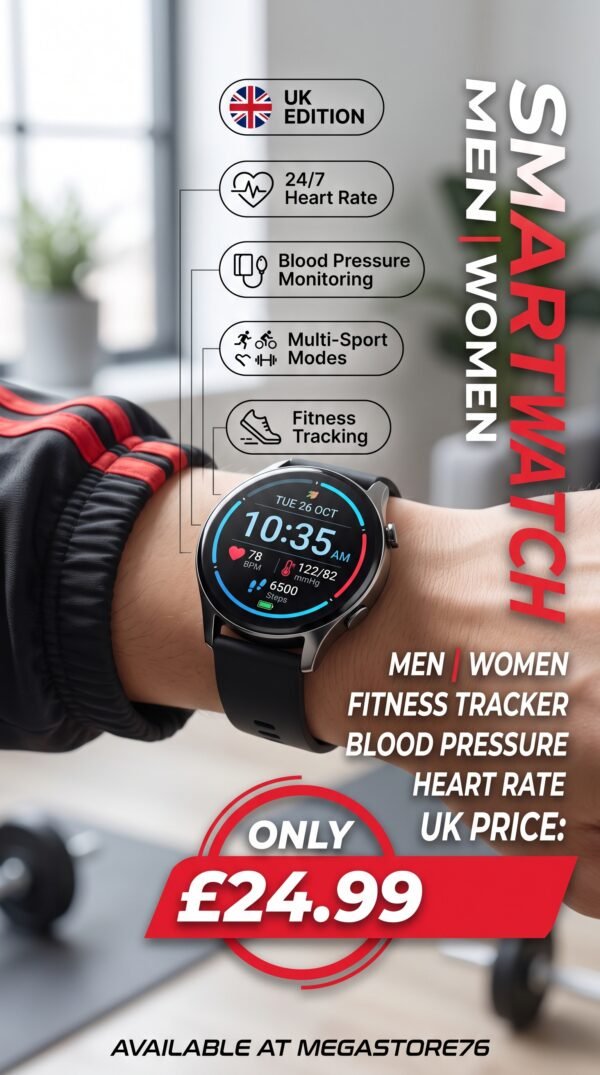 Gemini_Generated_Image_r8d1qqr8d1qqr8d1 Smart Watch Men Women Fitness Tracker Blood Pressure Heart Rate Sport Watches UK (£24.99)