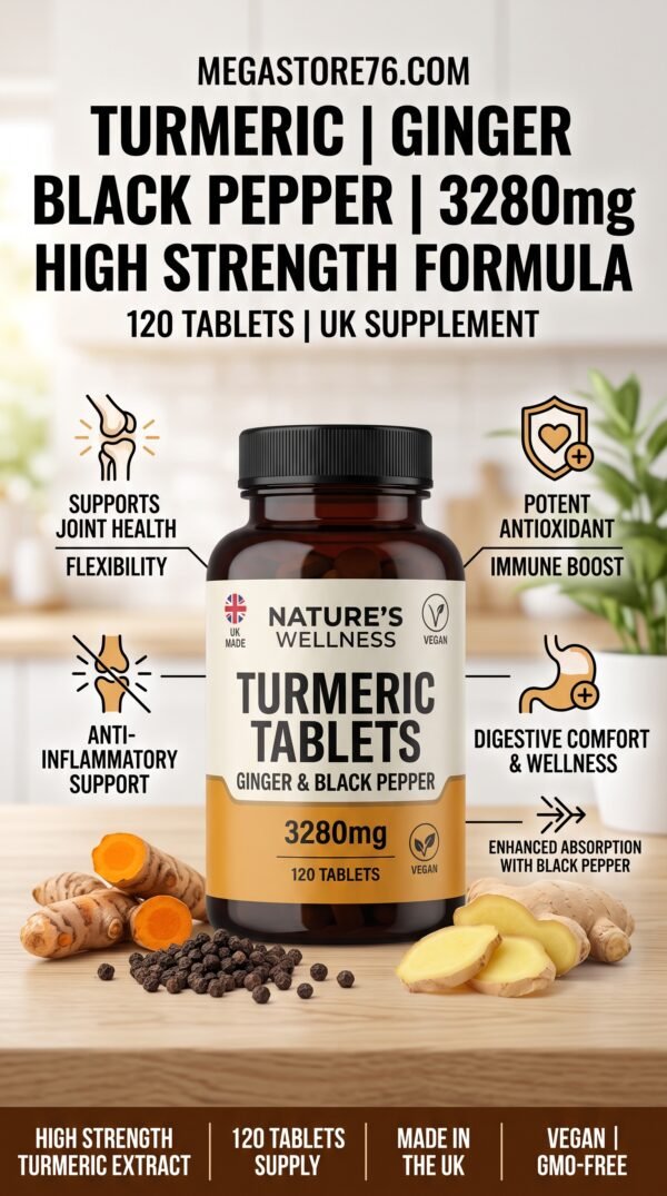 Gemini_Generated_Image_sq31o6sq31o6sq31 (1) Turmeric Tablets 3280mg + Ginger + Black Pepper | 120 Tablets - UK Supplement