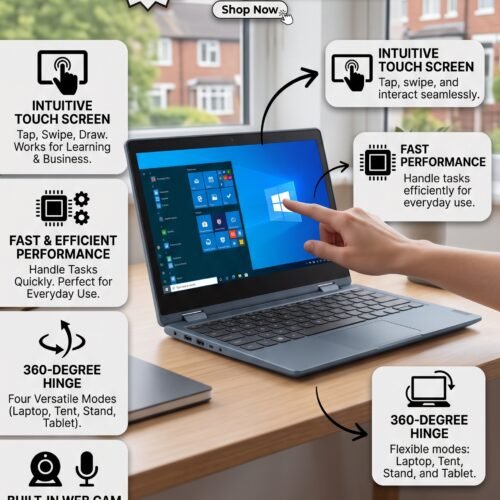 Lenovo 300e 2nd Gen Touch Screen Fast Laptop