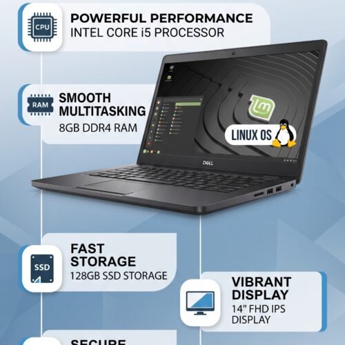 Dell Latitude 7490 14" Laptop Intel i5 8GB RAM 128GB SSD Linux OS