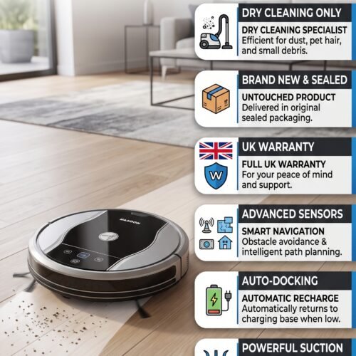 Hoover Robot Vacuum Cleaner Dry - HG410D - Brand New Sealed UK Warranty