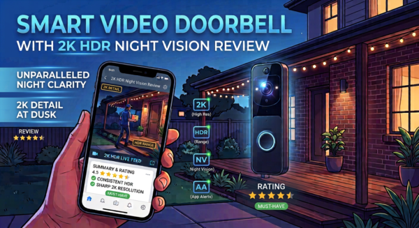 Smart Video Doorbell with 2K HDR Night Vision