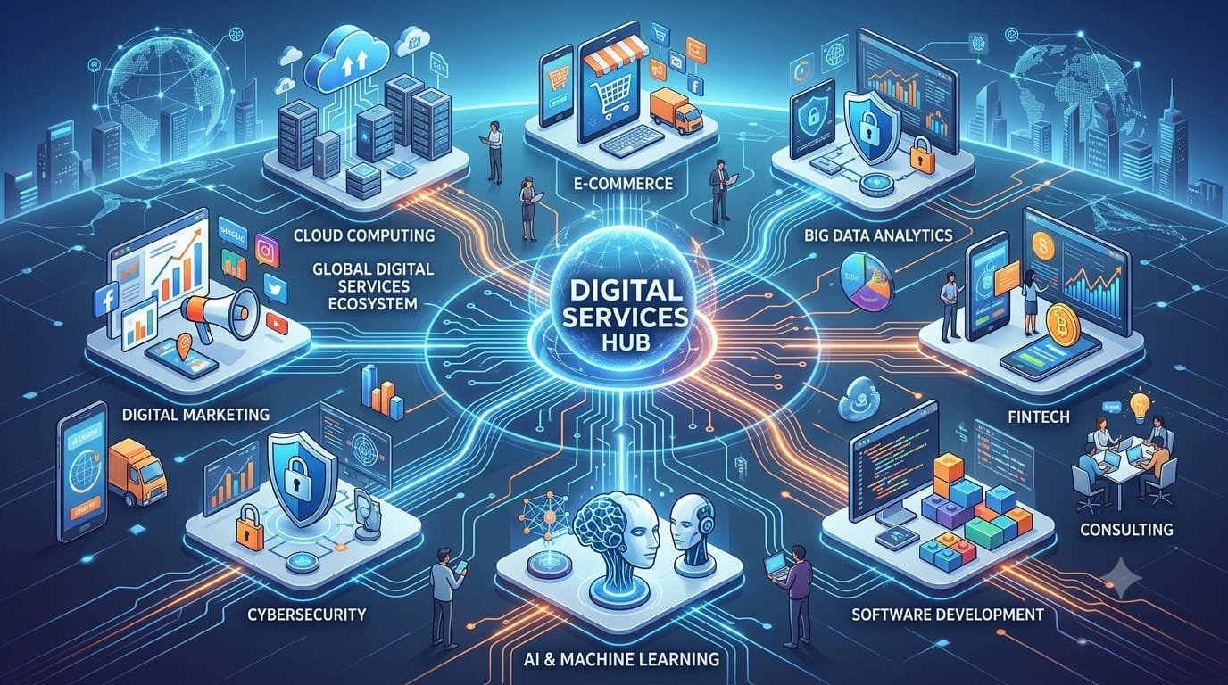 Digital services ecosystem &mdash; cloud, marketing, fintech and more