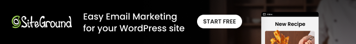 SiteGround banner: Easy Email Marketing for your WordPress site