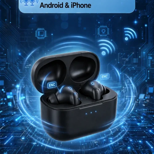 TWS Bluetooth Wireless Earbuds Dual Mic ENC Earphones For Android & iPhone