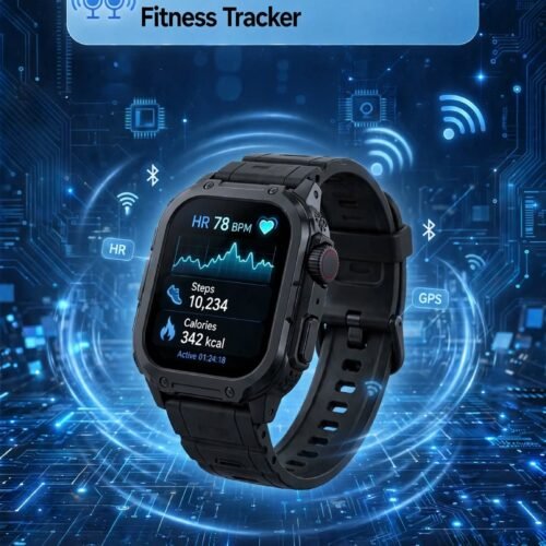 Smart Watch V69 1.85" HD Bluetooth Call Fitness Tracker Heart Rate Sports Men UK