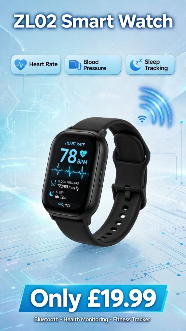 zl02_smart_watch ZL02 Smart Watch with Heart Rate, Blood Pressure and Sleep Monitoring Bluetooth