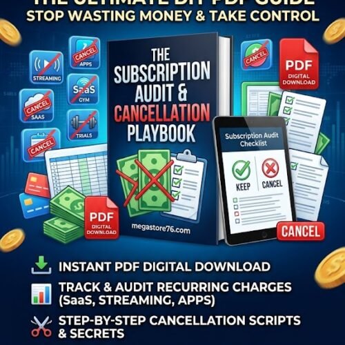 The Subscription Audit and Cancellation Playbook — 12-page PDF cover