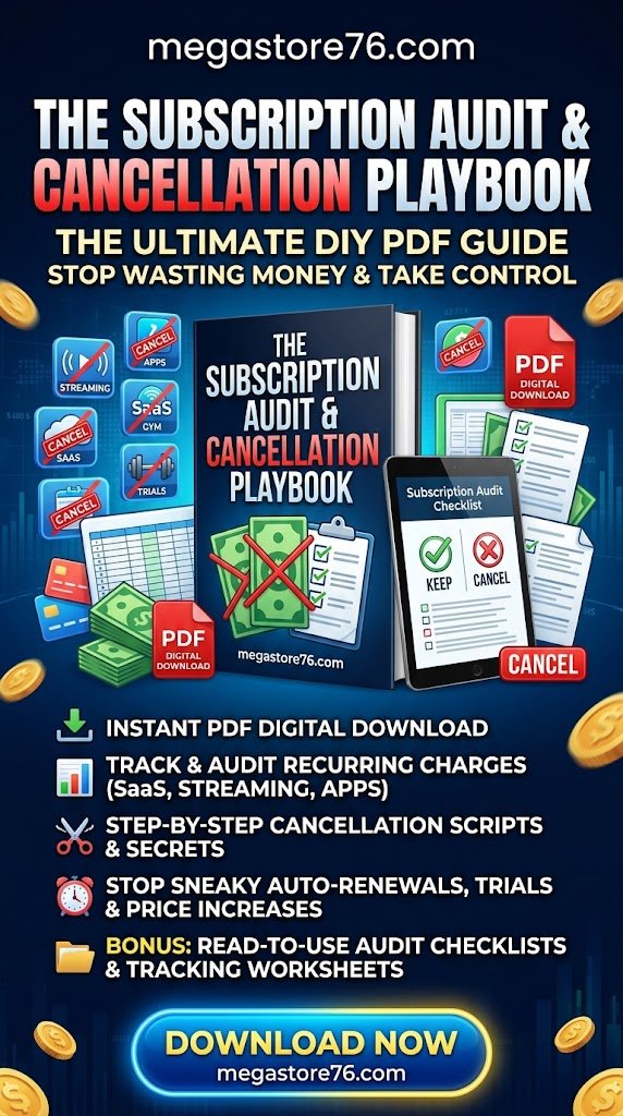 Audit and Cancellation Tool The Subscription Audit & Cancellation Playbook (PDF)