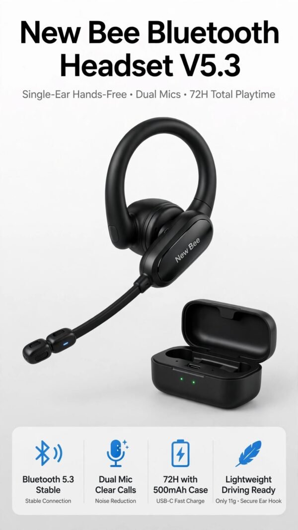 new_bee_headset_poster New Bee Bluetooth Headset V5.3