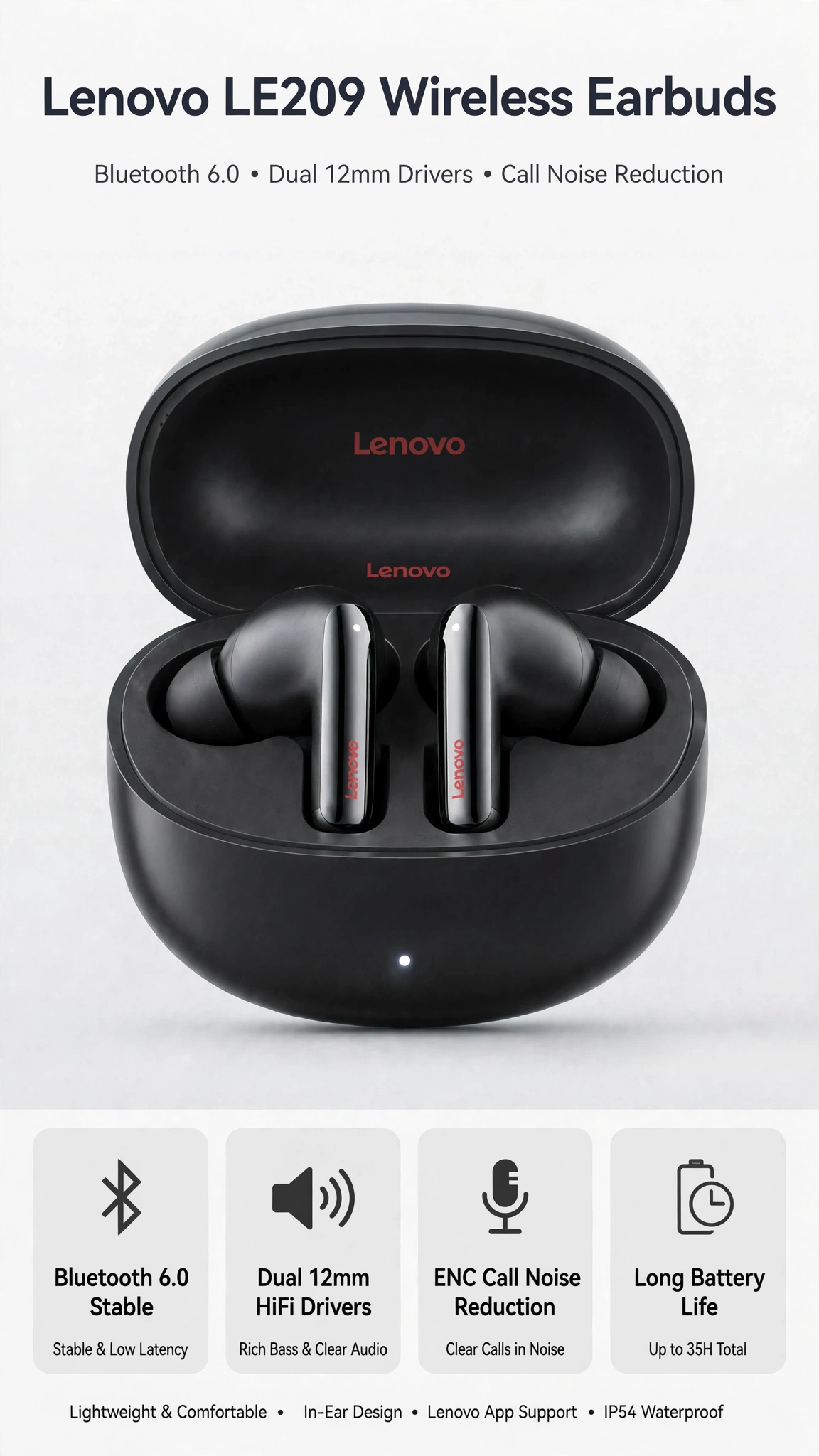 Lenovo LE209 Wireless Earbuds