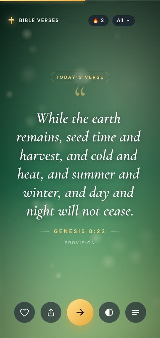 Bible verse shown on a phone screen