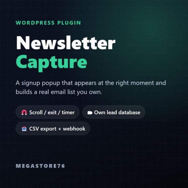 newsletter-capture-card Newsletter Capture WordPress plugin